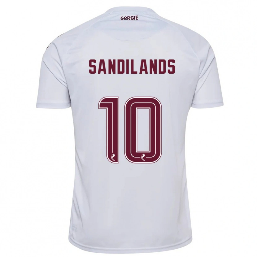 Danxen Hombre Camiseta Callum Sandilands #10 Blanco Borgoña 2ª Equipación 2025/26 La Camisa