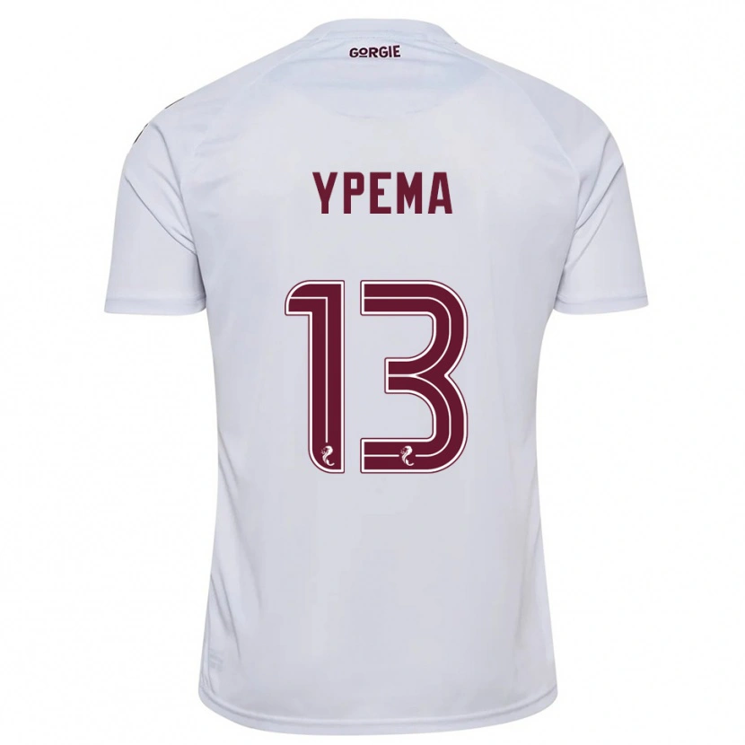 Danxen Hombre Camiseta Danique Ypema #13 Blanco Borgoña 2ª Equipación 2025/26 La Camisa