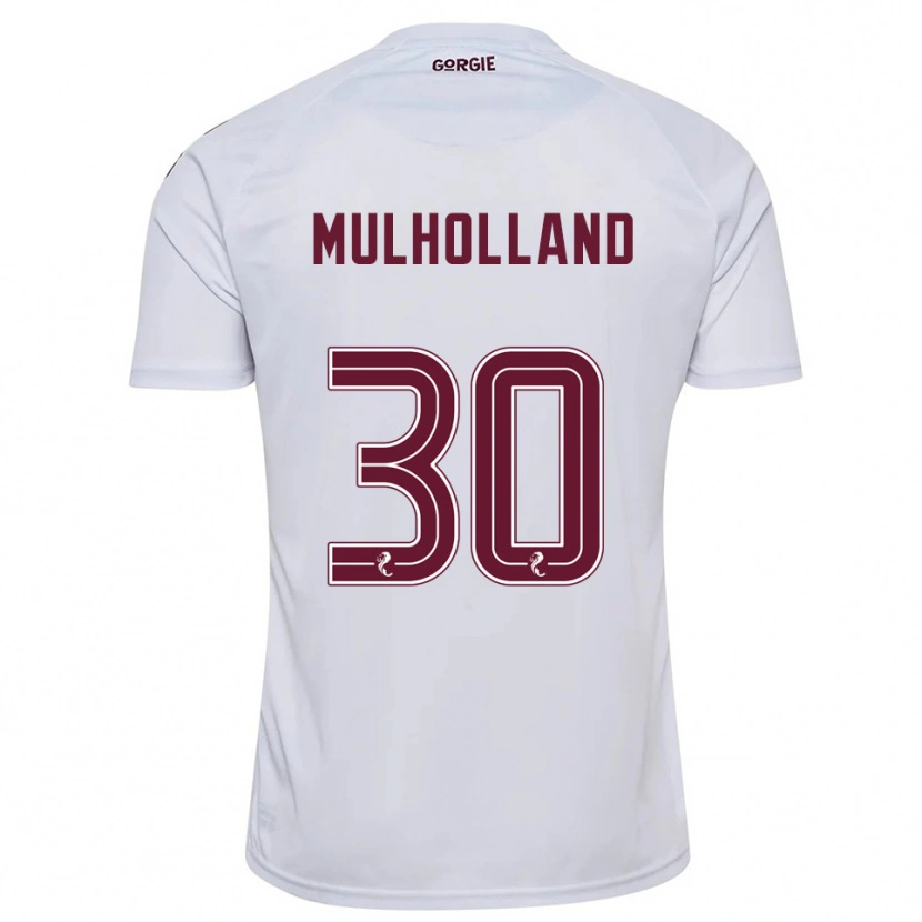 Danxen Hombre Camiseta James Mulholland #30 Blanco Borgoña 2ª Equipación 2025/26 La Camisa