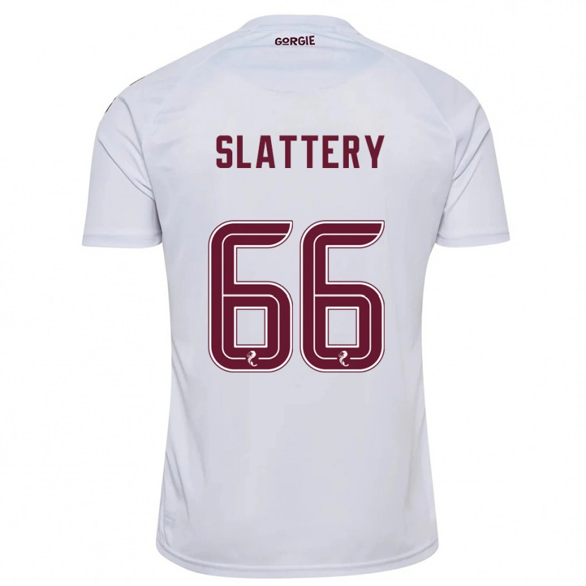 Danxen Hombre Camiseta Jenna Slattery #66 Blanco Borgoña 2ª Equipación 2025/26 La Camisa