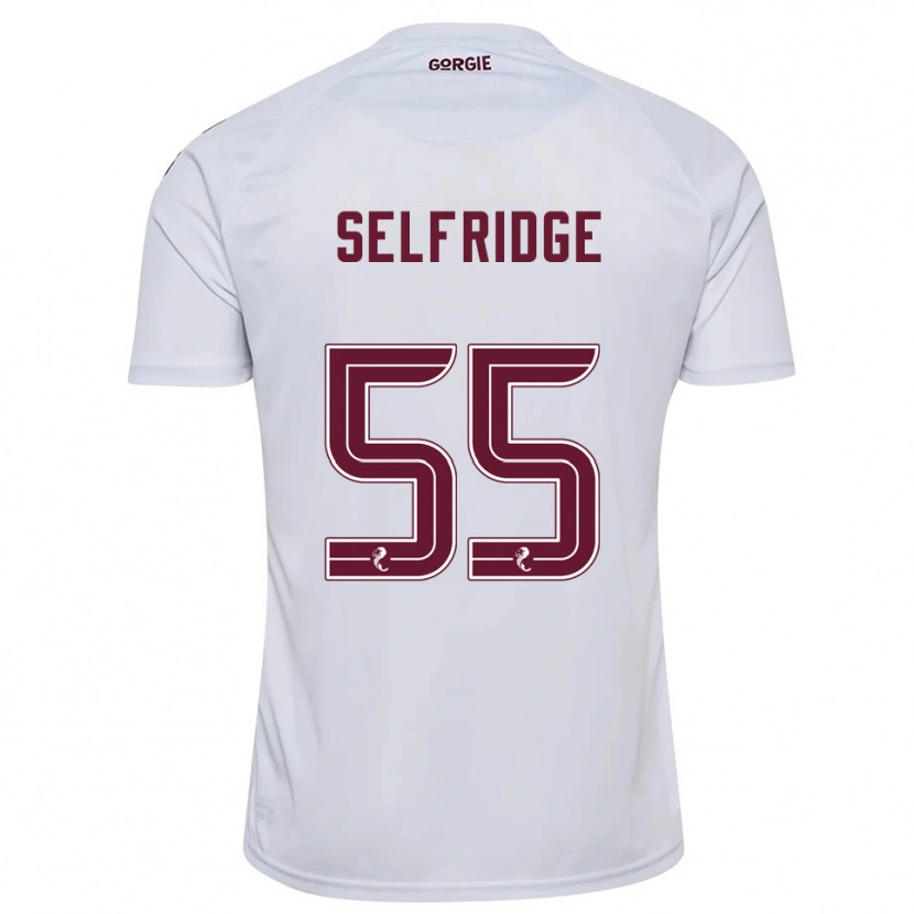 Danxen Hombre Camiseta Louis Selfridge #55 Blanco Borgoña 2ª Equipación 2025/26 La Camisa