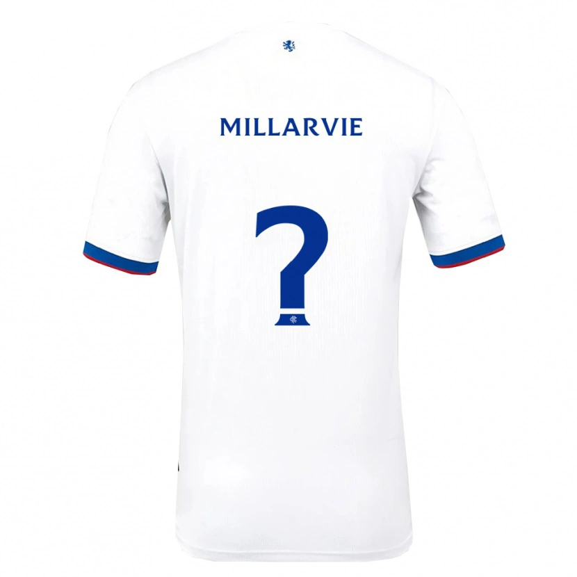 Danxen Hombre Camiseta Jaden Millarvie #0 Blanco Rojo Azul 2ª Equipación 2025/26 La Camisa