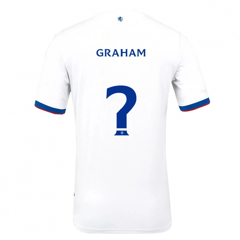 Danxen Hombre Camiseta James Graham #0 Blanco Rojo Azul 2ª Equipación 2025/26 La Camisa