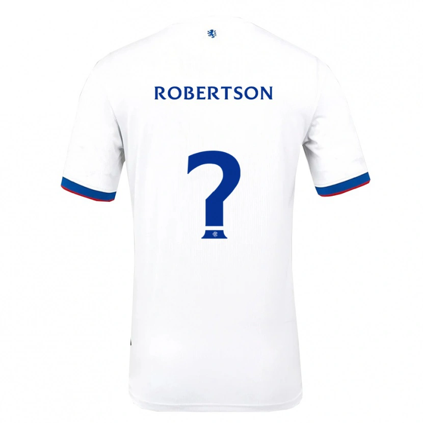 Danxen Hombre Camiseta Kerr Robertson #0 Blanco Rojo Azul 2ª Equipación 2025/26 La Camisa