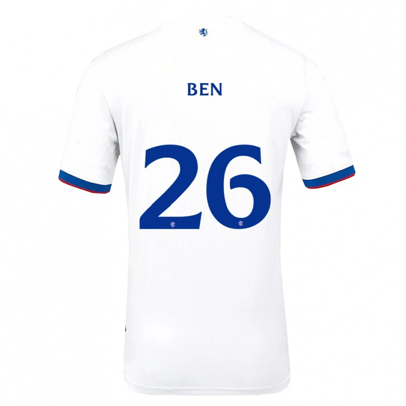 Danxen Hombre Camiseta Ben Davies #26 Blanco Rojo Azul 2ª Equipación 2025/26 La Camisa