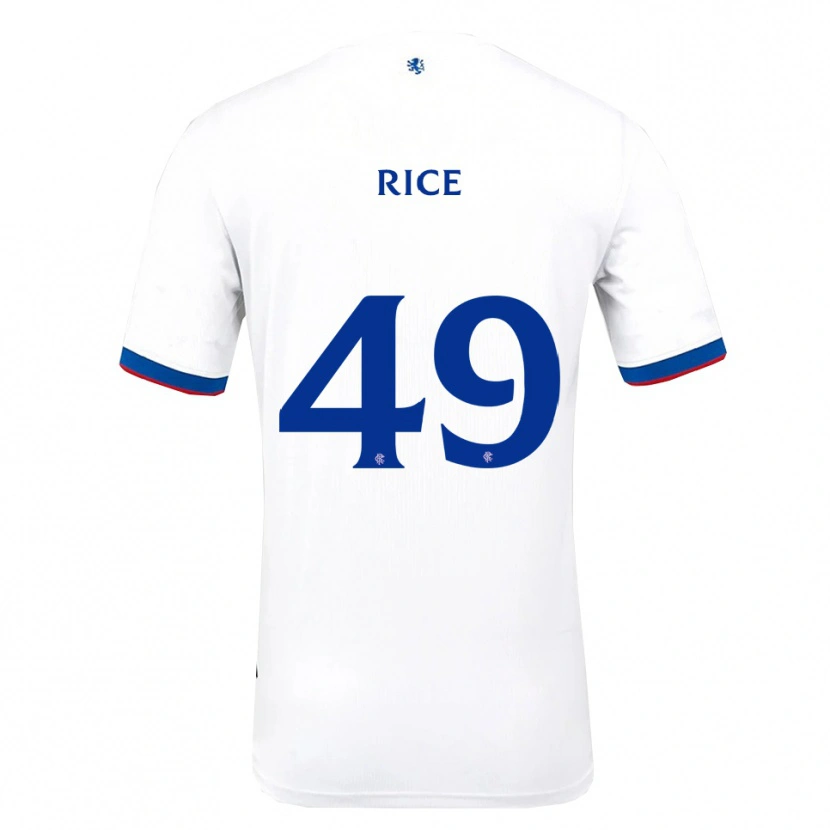 Danxen Hombre Camiseta Bailey Rice #49 Blanco Rojo Azul 2ª Equipación 2025/26 La Camisa