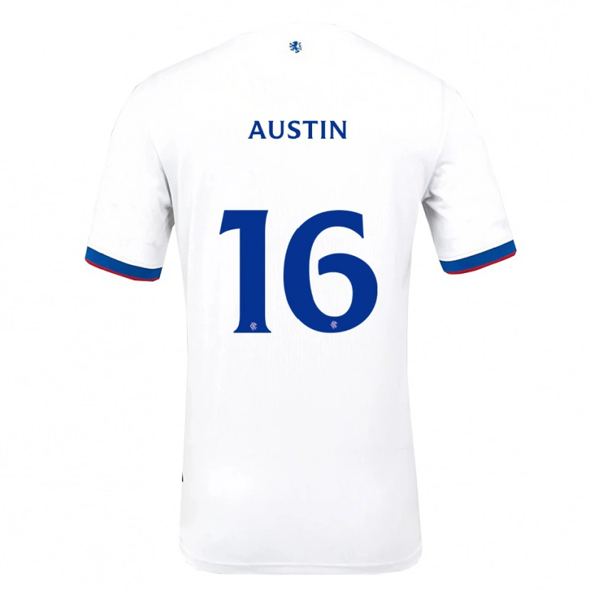 Danxen Hombre Camiseta Eilidh Austin #16 Blanco Rojo Azul 2ª Equipación 2025/26 La Camisa