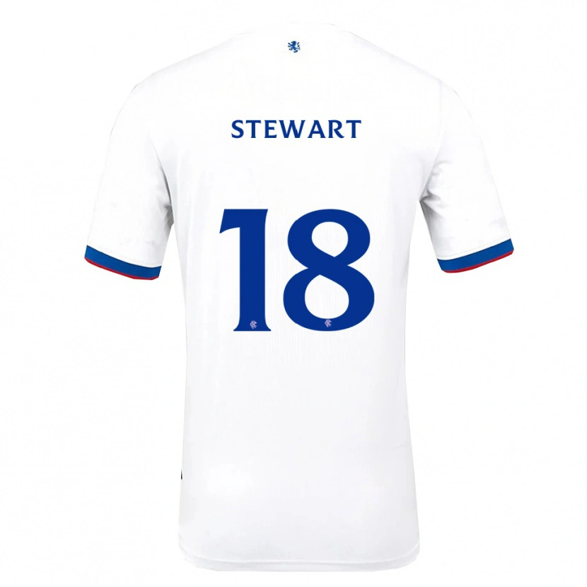 Danxen Hombre Camiseta Lewis Stewart #18 Blanco Rojo Azul 2ª Equipación 2025/26 La Camisa
