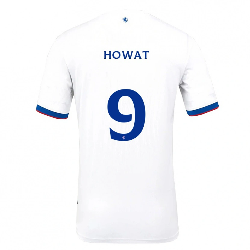 Danxen Hombre Camiseta Kirsty Howat #9 Blanco Rojo Azul 2ª Equipación 2025/26 La Camisa