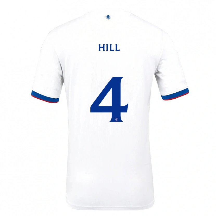Danxen Hombre Camiseta Kathryn Hill #4 Blanco Rojo Azul 2ª Equipación 2025/26 La Camisa