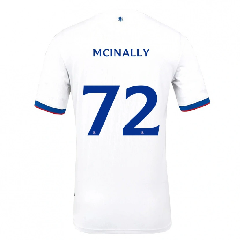 Danxen Hombre Camiseta Darren Mcinally #72 Blanco Rojo Azul 2ª Equipación 2025/26 La Camisa