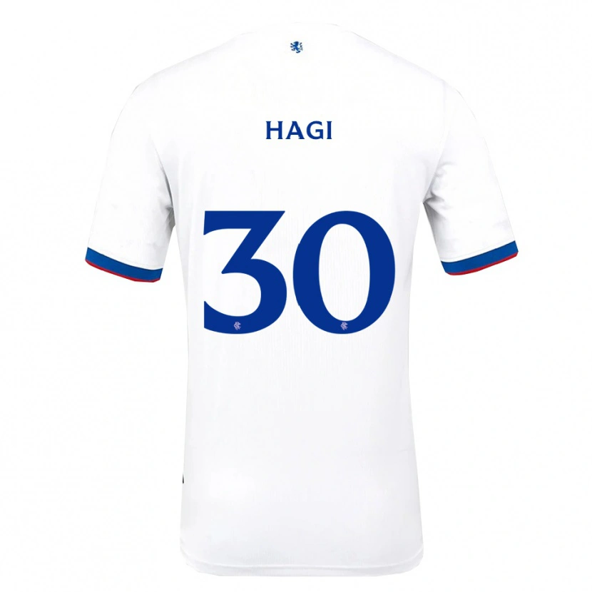 Danxen Hombre Camiseta Ianis Hagi #30 Blanco Rojo Azul 2ª Equipación 2025/26 La Camisa