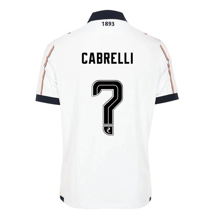 Danxen Hombre Camiseta David Cabrelli #0 Blanco Azul Marino Rojo 2ª Equipación 2025/26 La Camisa