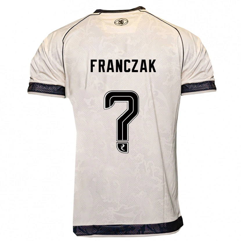 Danxen Hombre Camiseta Emil Franczak #0 Blanco Negro 2ª Equipación 2025/26 La Camisa