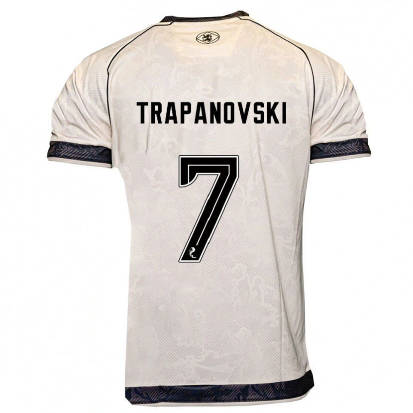 Danxen Hombre Camiseta Kristijan Trapanovski #7 Blanco Negro 2ª Equipación 2025/26 La Camisa