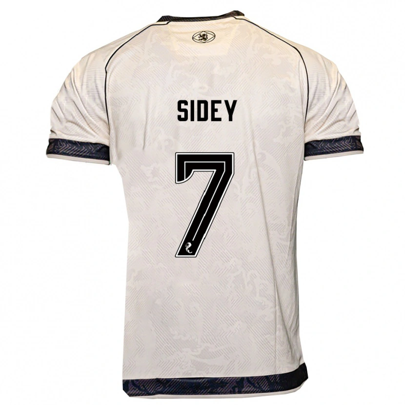 Danxen Hombre Camiseta Leah Sidey #7 Blanco Negro 2ª Equipación 2025/26 La Camisa