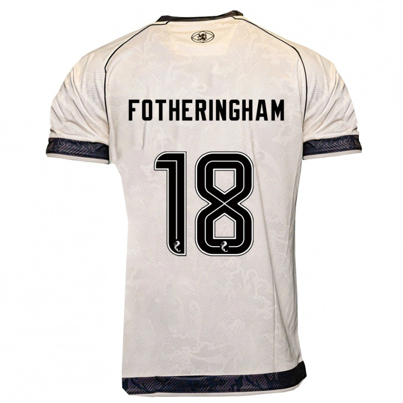 Danxen Hombre Camiseta Kai Fotheringham #18 Blanco Negro 2ª Equipación 2025/26 La Camisa