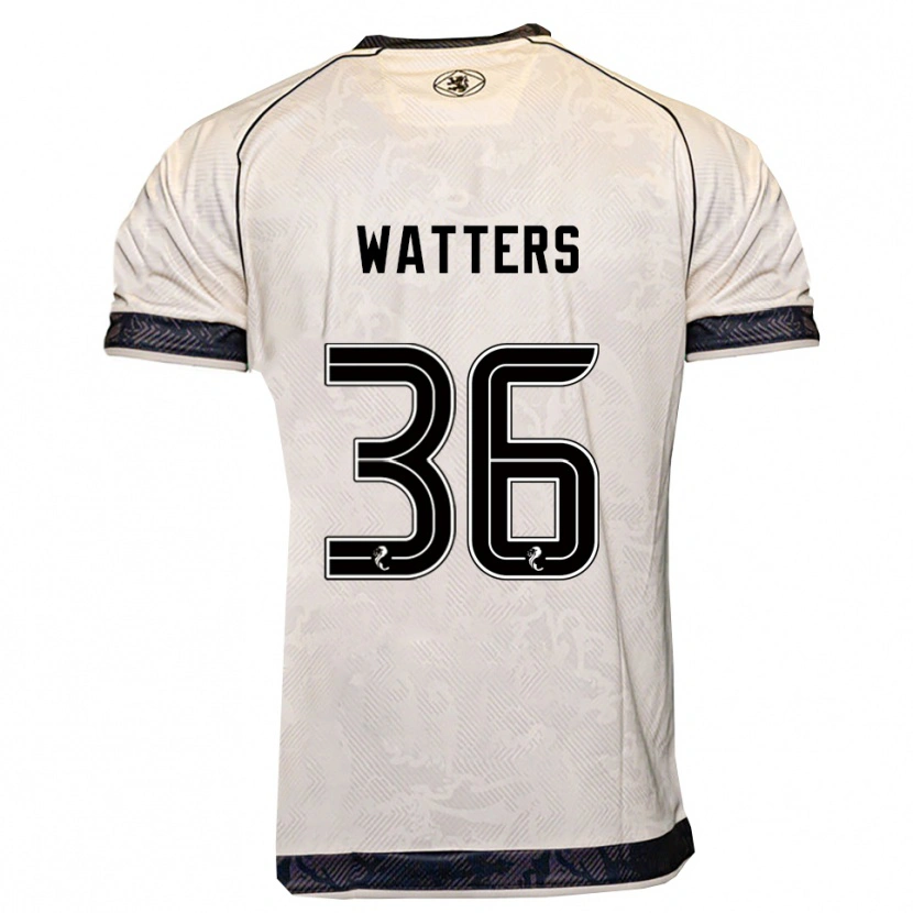 Danxen Hombre Camiseta Max Watters #36 Blanco Negro 2ª Equipación 2025/26 La Camisa