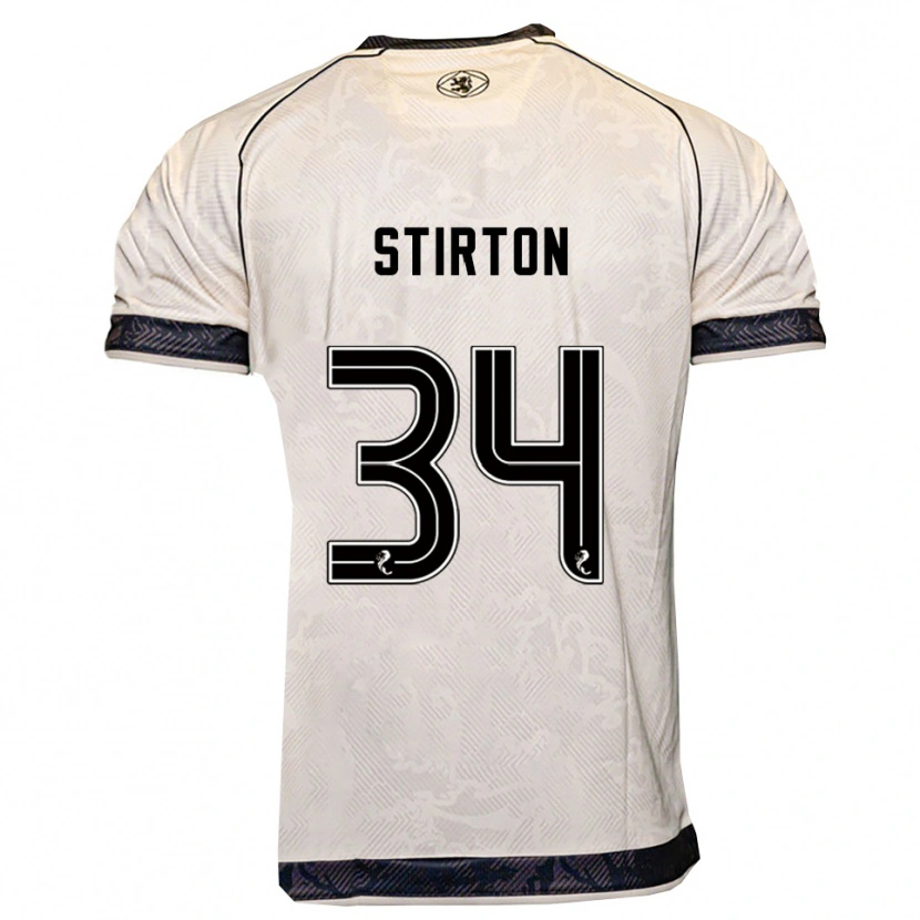 Danxen Hombre Camiseta Owen Stirton #34 Blanco Negro 2ª Equipación 2025/26 La Camisa