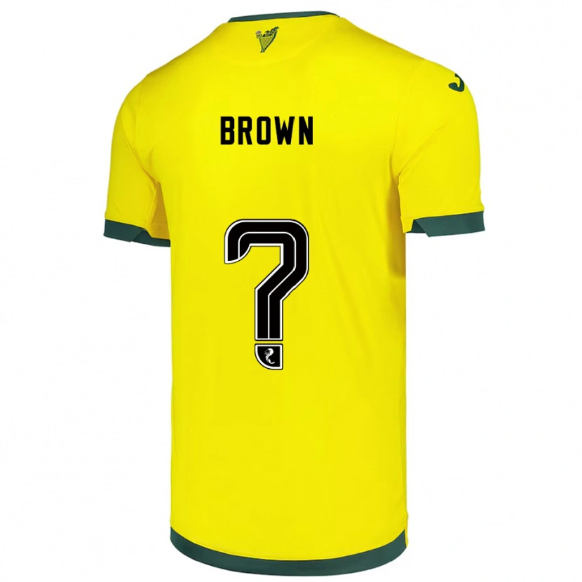 Danxen Hombre Camiseta Fraser Brown #0 Amarillo Verde 2ª Equipación 2025/26 La Camisa