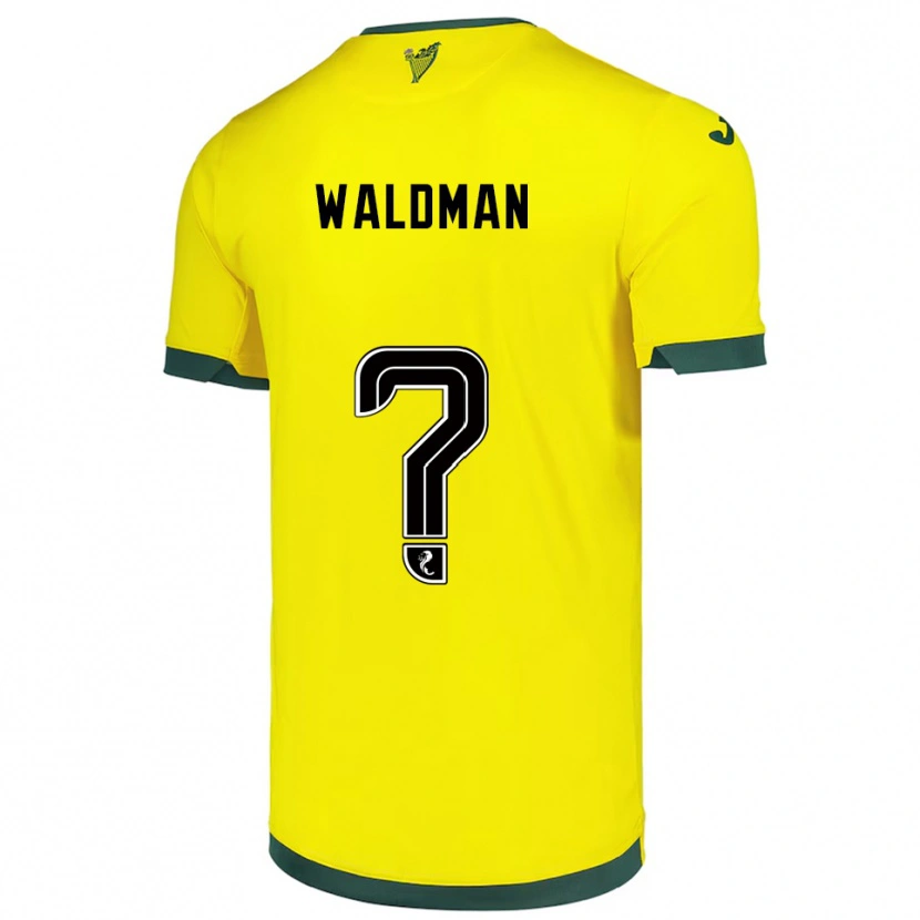 Danxen Hombre Camiseta Oli Waldman #0 Amarillo Verde 2ª Equipación 2025/26 La Camisa