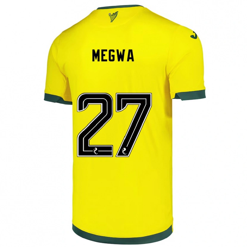 Danxen Hombre Camiseta Kanayo Megwa #27 Amarillo Verde 2ª Equipación 2025/26 La Camisa