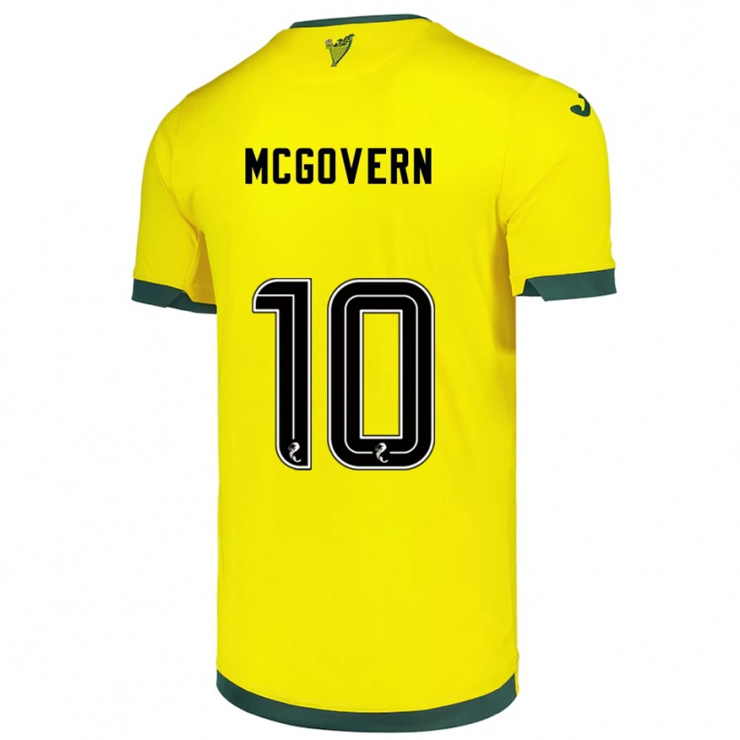 Danxen Hombre Camiseta Kathleen Mcgovern #10 Amarillo Verde 2ª Equipación 2025/26 La Camisa