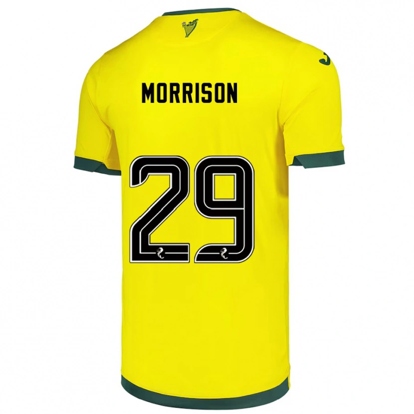 Danxen Hombre Camiseta Kirsty Morrison #29 Amarillo Verde 2ª Equipación 2025/26 La Camisa