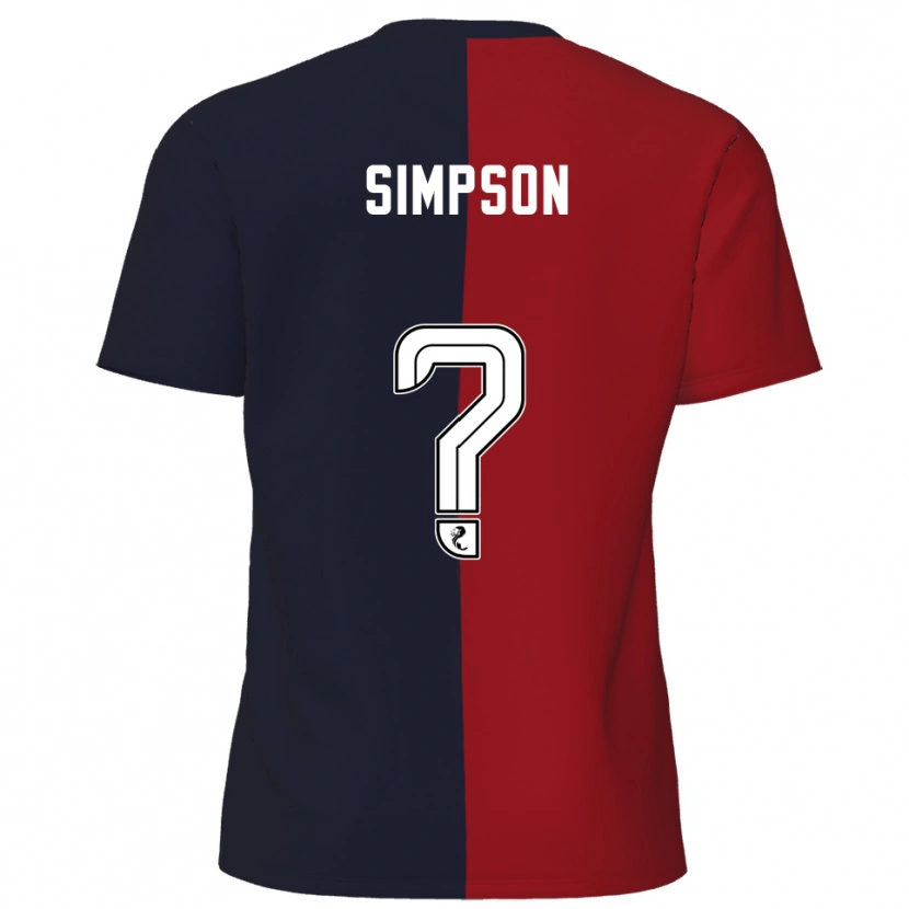 Danxen Hombre Camiseta Noah Simpson #0 Rojo Azul Marino 2ª Equipación 2025/26 La Camisa