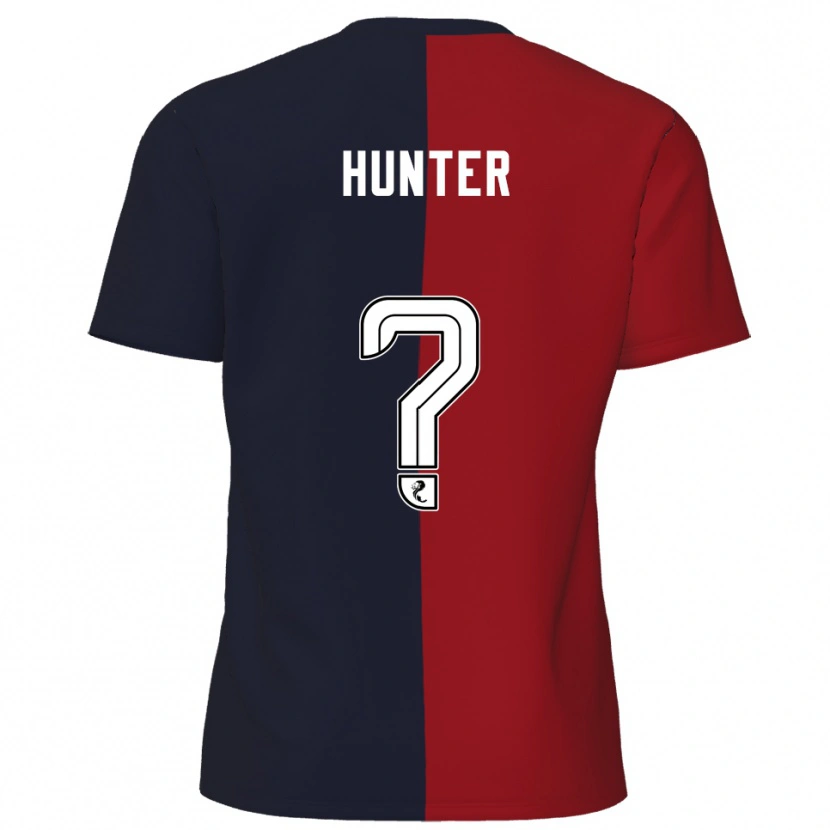 Danxen Hombre Camiseta Morgan Hunter #0 Rojo Azul Marino 2ª Equipación 2025/26 La Camisa