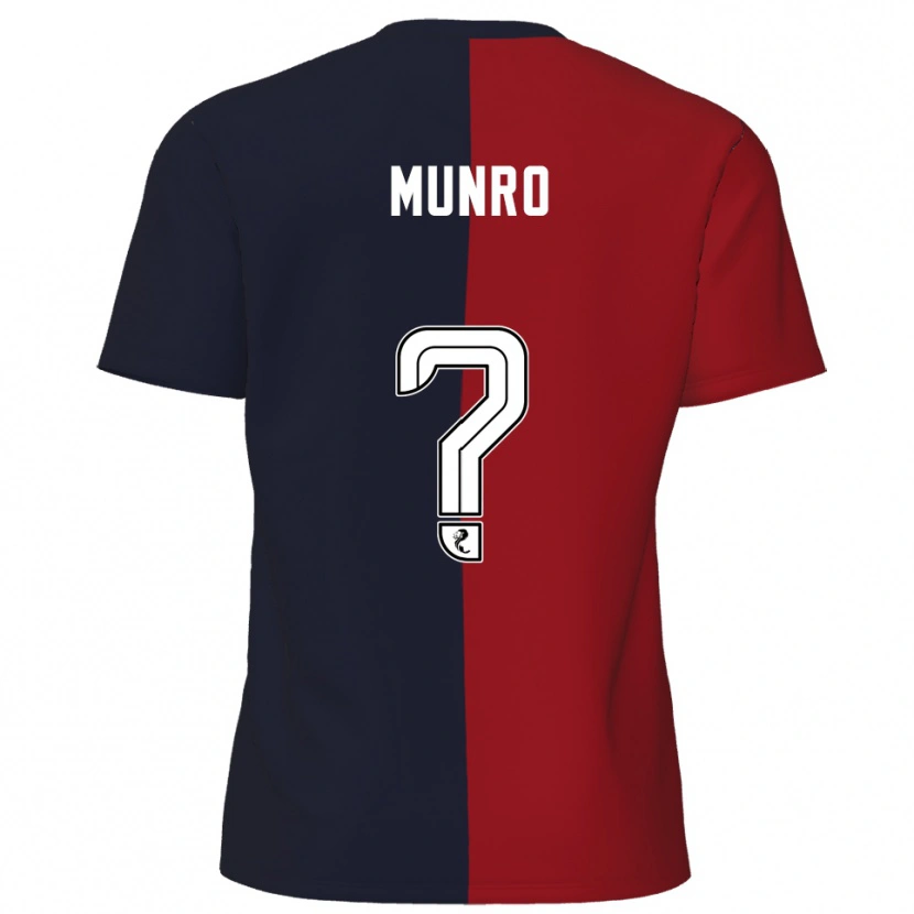 Danxen Hombre Camiseta Kirsty Munro #0 Rojo Azul Marino 2ª Equipación 2025/26 La Camisa