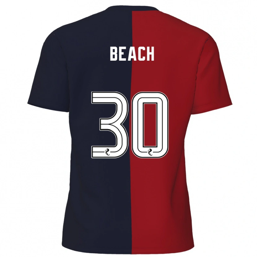 Danxen Hombre Camiseta Eddie Beach #30 Rojo Azul Marino 2ª Equipación 2025/26 La Camisa