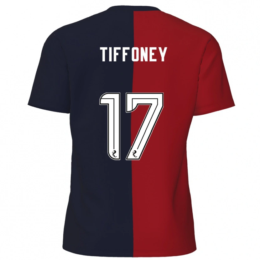 Danxen Hombre Camiseta Scott Tiffoney #17 Rojo Azul Marino 2ª Equipación 2025/26 La Camisa