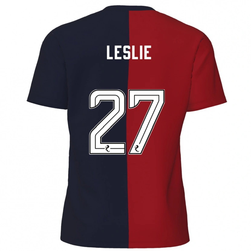 Danxen Hombre Camiseta Kian Leslie #27 Rojo Azul Marino 2ª Equipación 2025/26 La Camisa