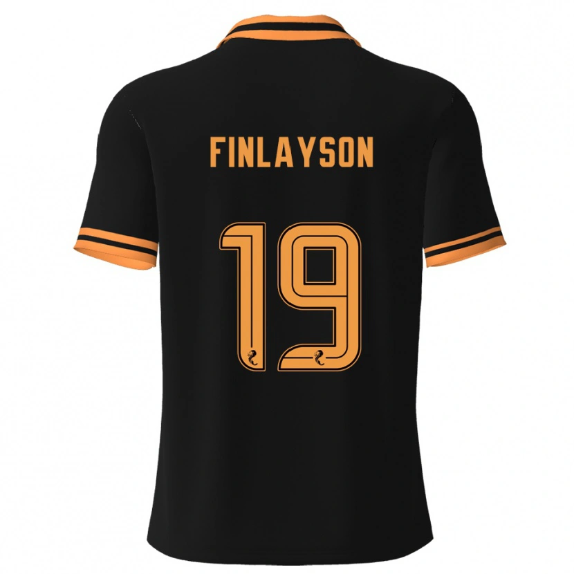 Danxen Hombre Camiseta Danny Finlayson #19 Negro Amarillo 2ª Equipación 2025/26 La Camisa