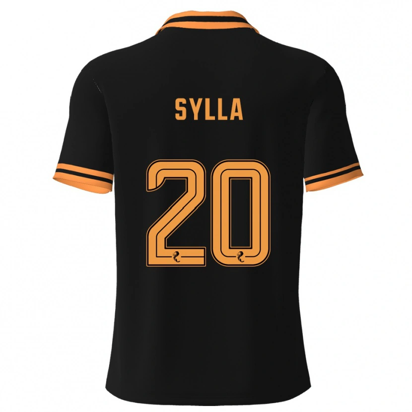 Danxen Hombre Camiseta Mohamad Sylla #20 Negro Amarillo 2ª Equipación 2025/26 La Camisa