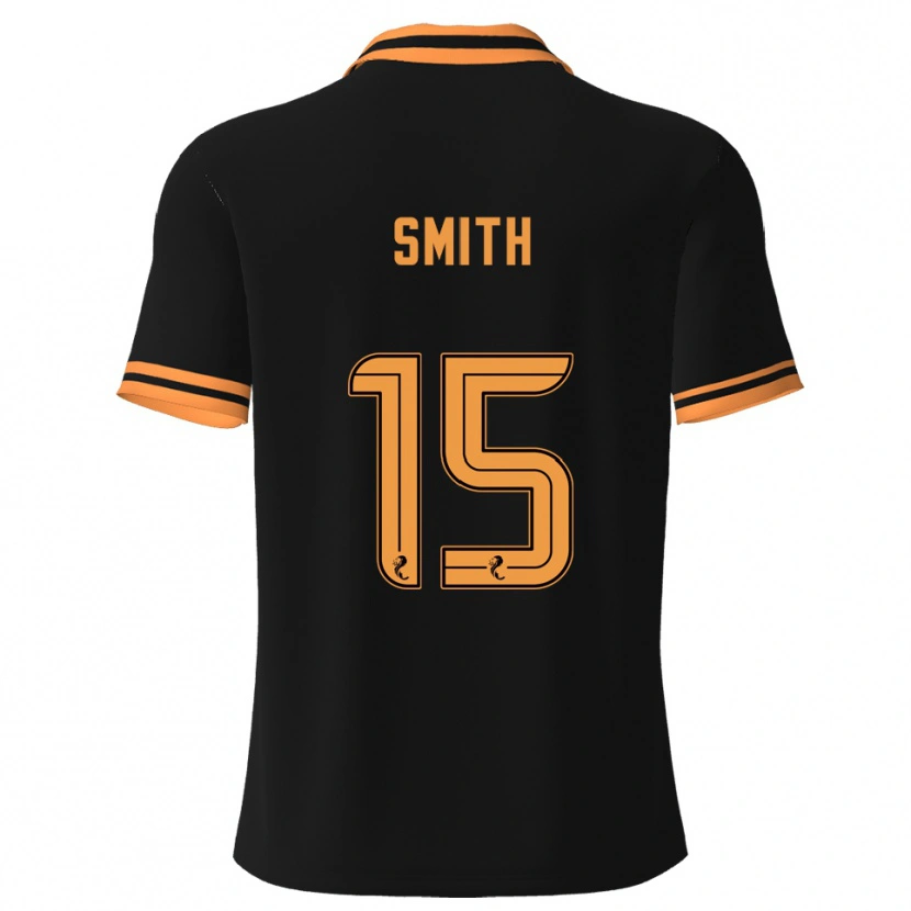 Danxen Hombre Camiseta Lewis Smith #15 Negro Amarillo 2ª Equipación 2025/26 La Camisa