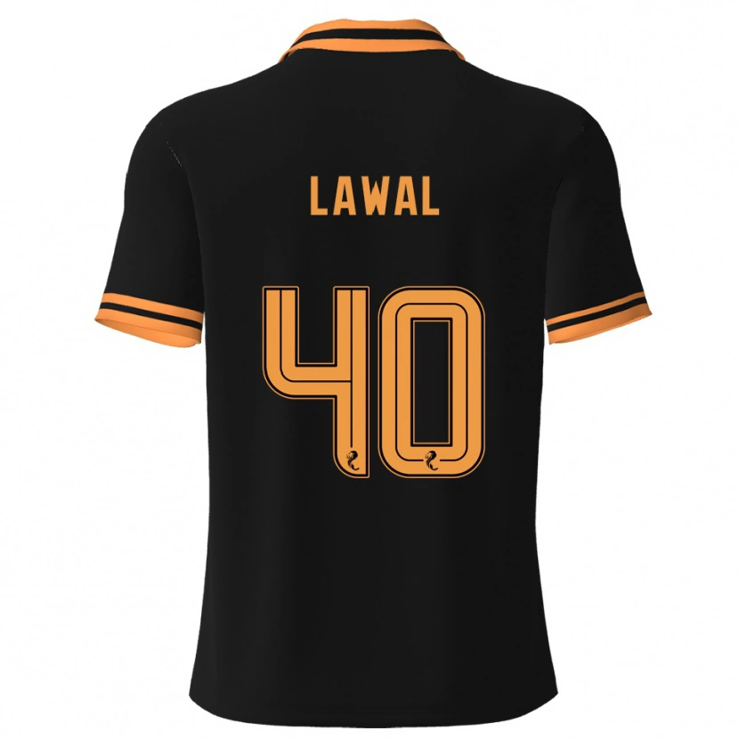 Danxen Hombre Camiseta Samson Lawal #40 Negro Amarillo 2ª Equipación 2025/26 La Camisa
