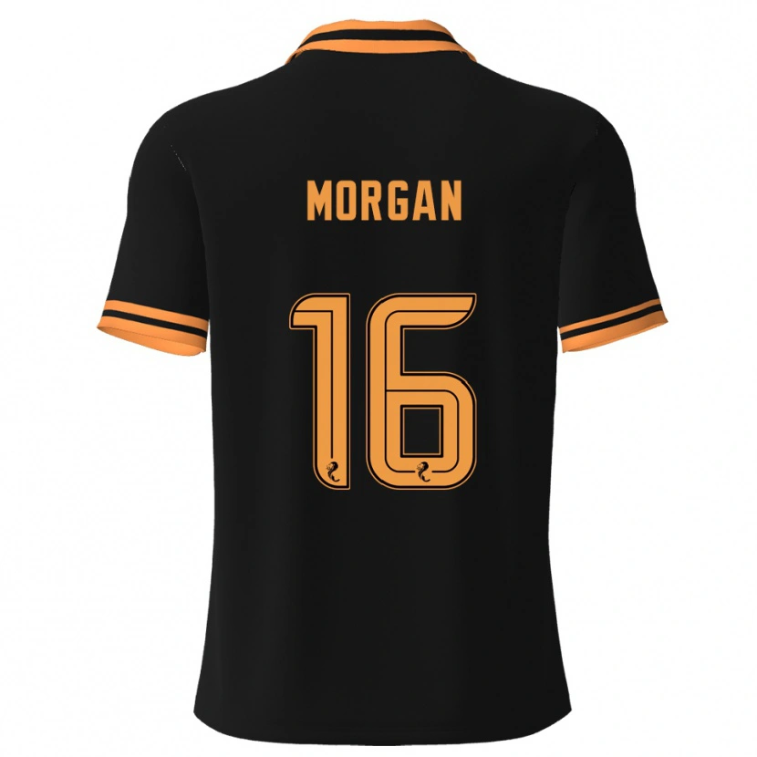 Danxen Hombre Camiseta Briony Morgan #16 Negro Amarillo 2ª Equipación 2025/26 La Camisa