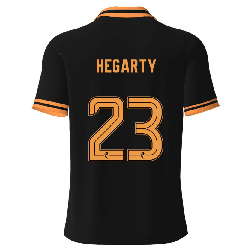 Danxen Hombre Camiseta Nina Hegarty #23 Negro Amarillo 2ª Equipación 2025/26 La Camisa