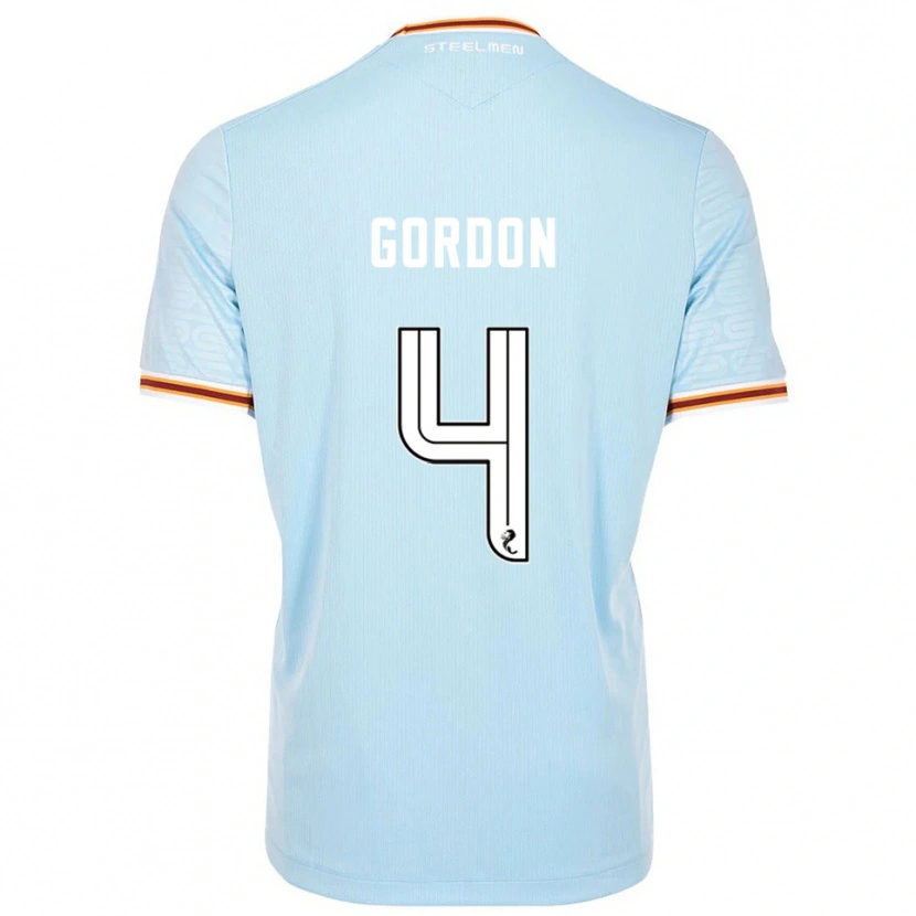 Danxen Hombre Camiseta Liam Gordon #4 Celeste 2ª Equipación 2025/26 La Camisa