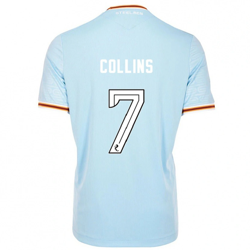 Danxen Hombre Camiseta Bailley Collins #7 Celeste 2ª Equipación 2025/26 La Camisa