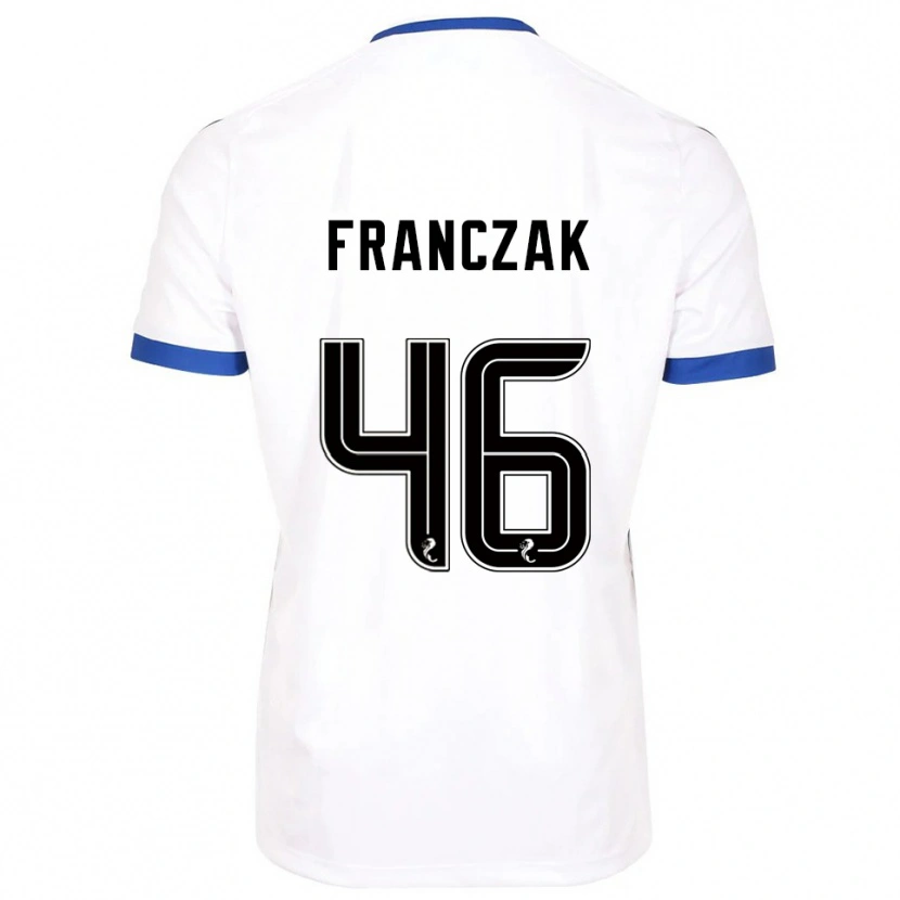 Danxen Hombre Camiseta Franciszek Franczak #46 Blanco Azul 2ª Equipación 2025/26 La Camisa