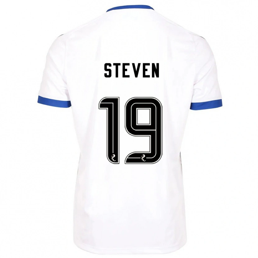 Danxen Hombre Camiseta Taylor Steven #19 Blanco Azul 2ª Equipación 2025/26 La Camisa