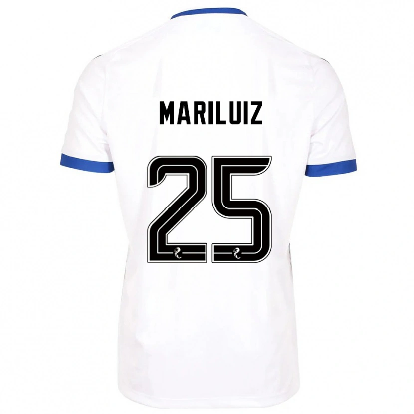 Danxen Hombre Camiseta Mariluiz Sanchez #25 Blanco Azul 2ª Equipación 2025/26 La Camisa