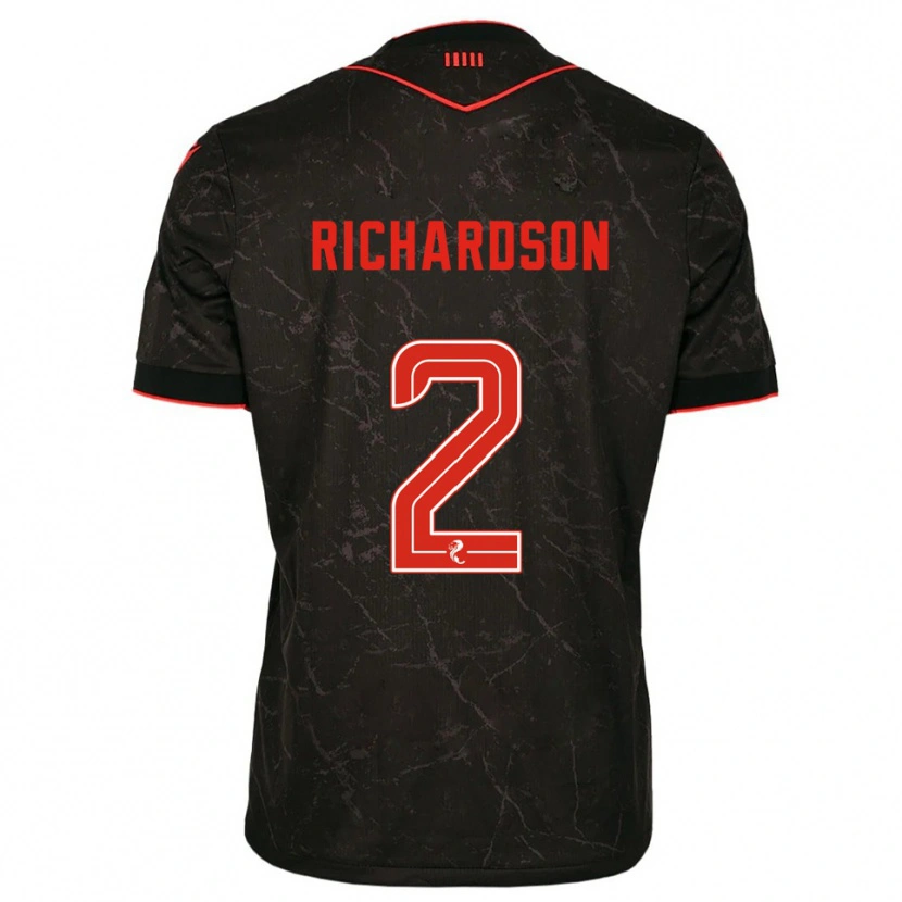 Danxen Hombre Camiseta Jayden Richardson #2 Negro Rojo 2ª Equipación 2025/26 La Camisa