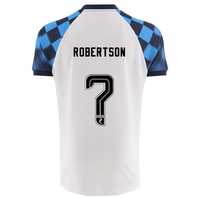Danxen Hombre Camiseta Erin Robertson #0 Blanco Celeste 2ª Equipación 2025/26 La Camisa