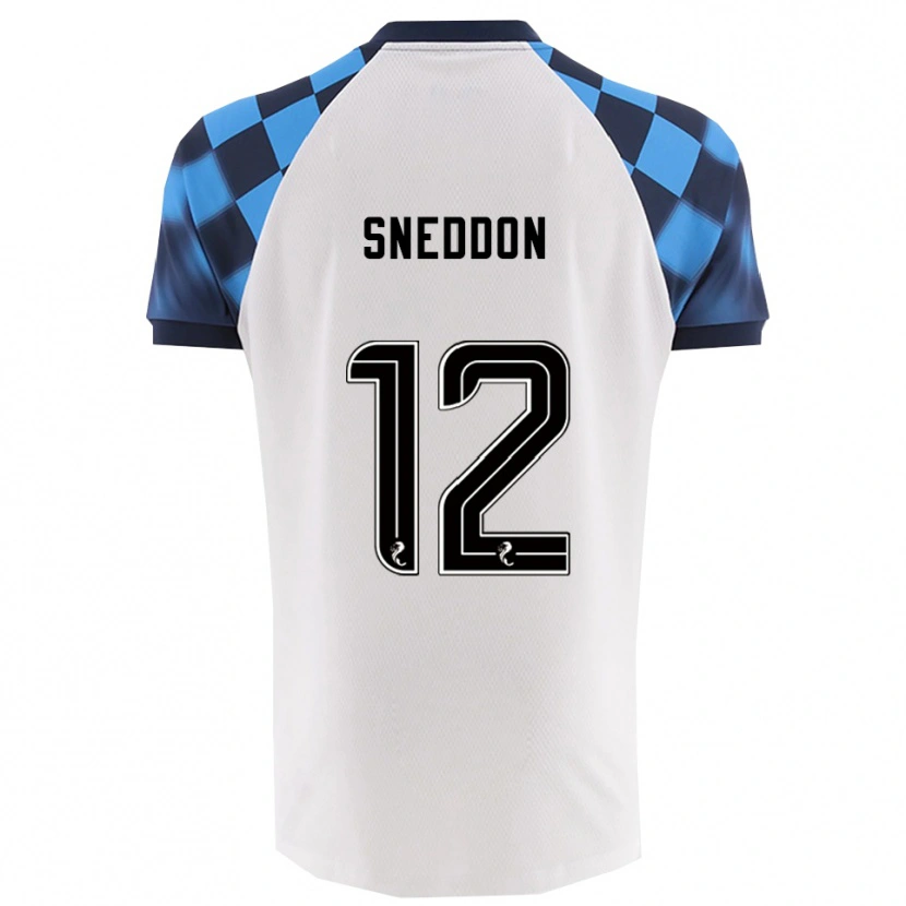 Danxen Hombre Camiseta Jamie Sneddon #12 Blanco Celeste 2ª Equipación 2025/26 La Camisa