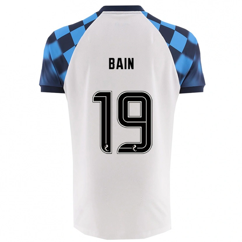 Danxen Hombre Camiseta Scott Bain #19 Blanco Celeste 2ª Equipación 2025/26 La Camisa