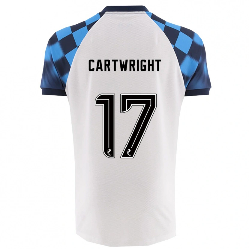 Danxen Hombre Camiseta Henry Cartwright #17 Blanco Celeste 2ª Equipación 2025/26 La Camisa